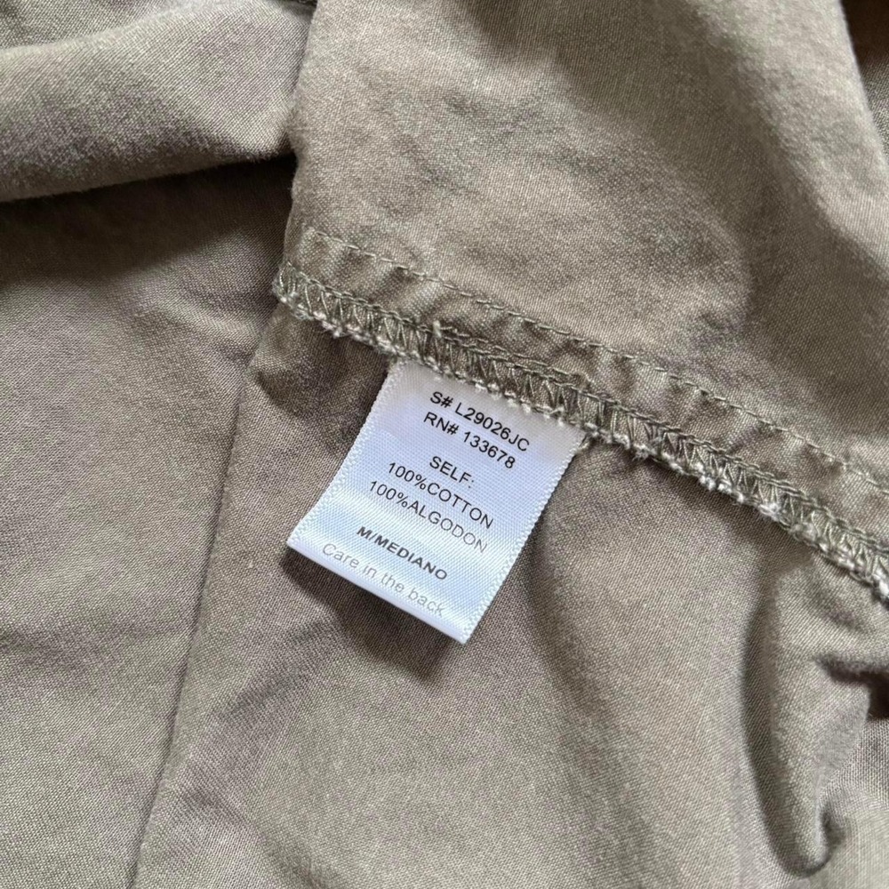 🌲 Gorpcore Grunge Olive Green Utility Parka Jacket size m - Picture 5 of 7